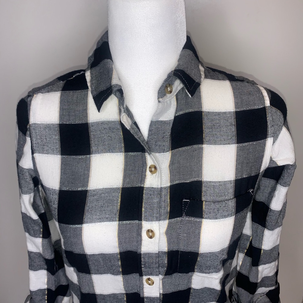 So Perfect Shirt buffalo plaid button down XS - Picture 7 of 7